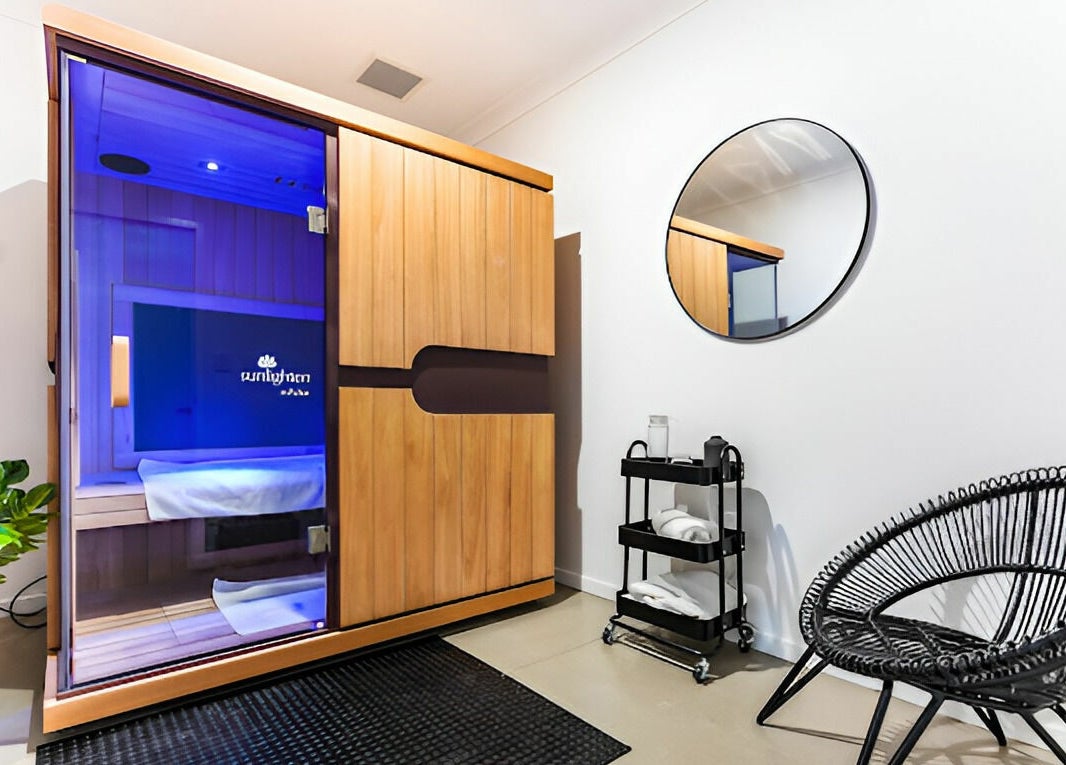 Luxurious sauna room at Complete Body, Toowoomba City, Queensland, AU offering relaxation and wellness.