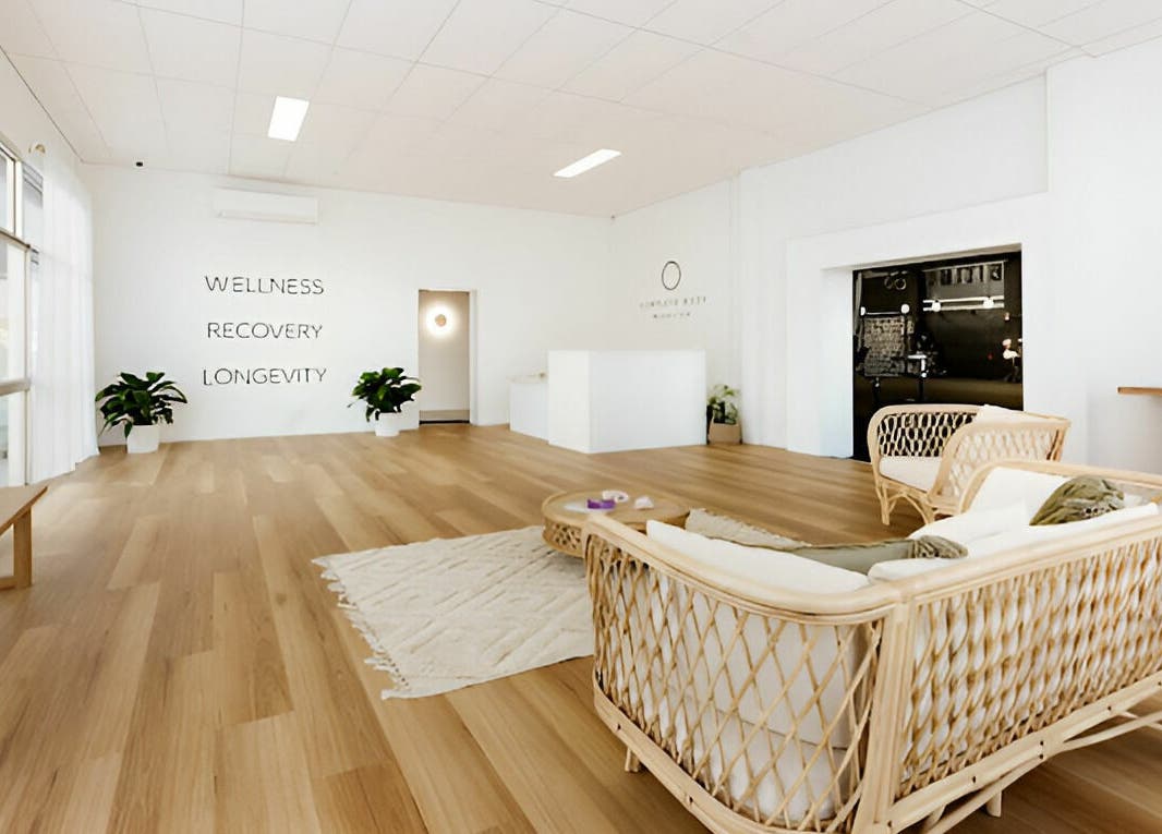 Spacious wellness interior of Complete Body in Toowoomba City, Queensland, AU, featuring modern decor and natural light.