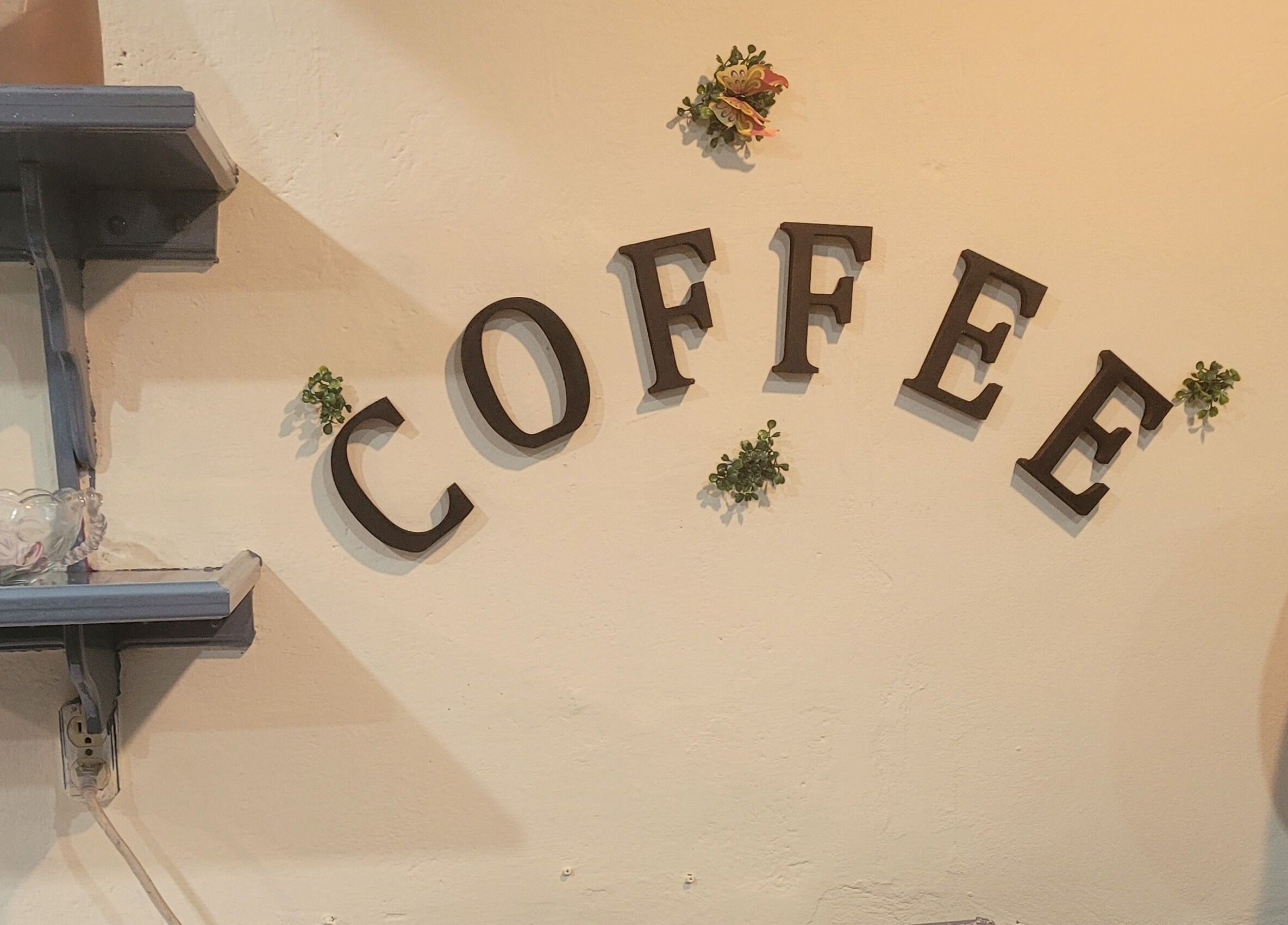 Inviting coffee corner at Dee Smith Beauty Experts, Couva, Couva-tabaquite-talparo Regional Corporation, TT.