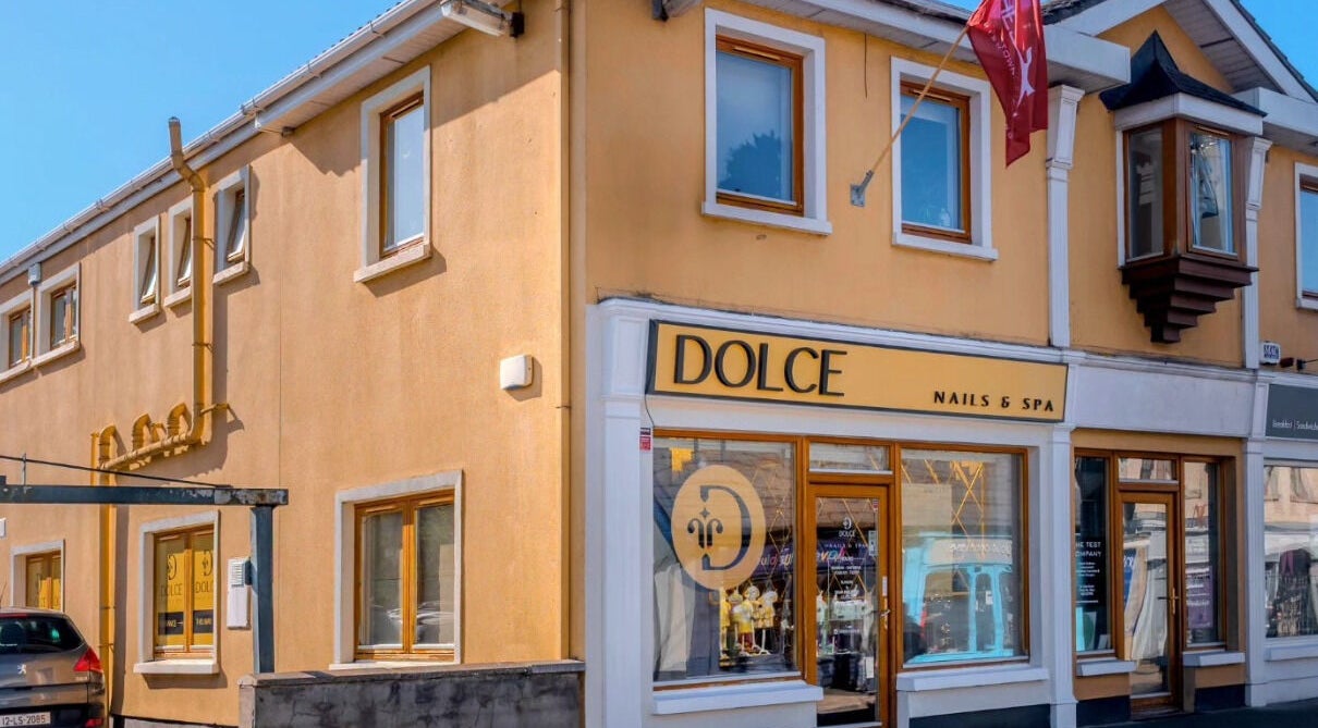 Exterior view of Dolce Nails Naas, located at Naas, IE, showcasing its inviting storefront.