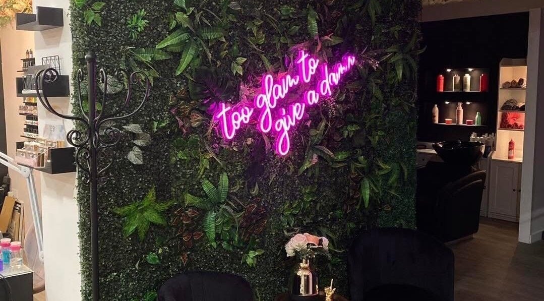 Lush interior with neon sign at Pawali Holistic Deep Tissue Massage, Selby, England, GB.