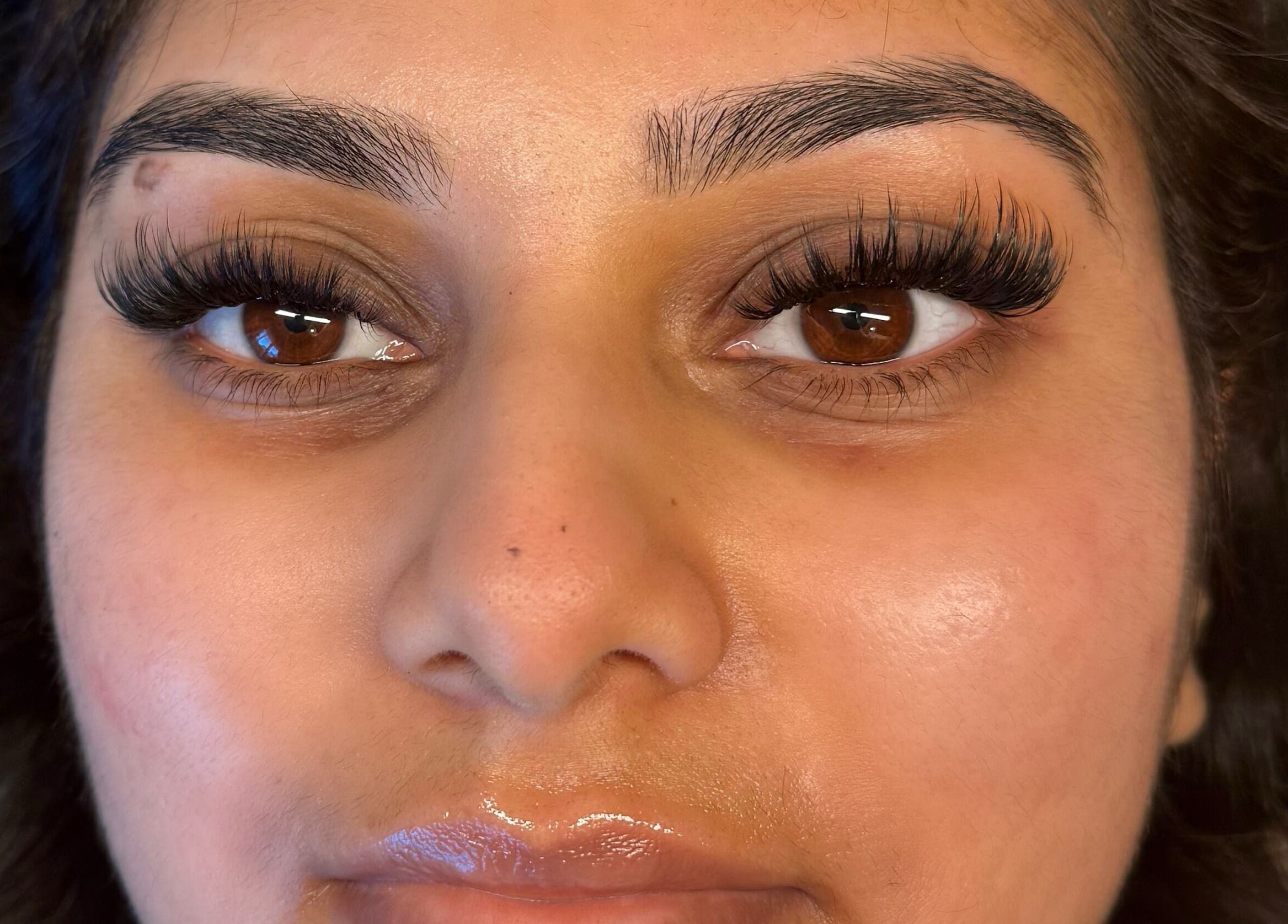 Close-up of stunning eyelash extensions at AJade Cosmetics, Birmingham, England, GB.