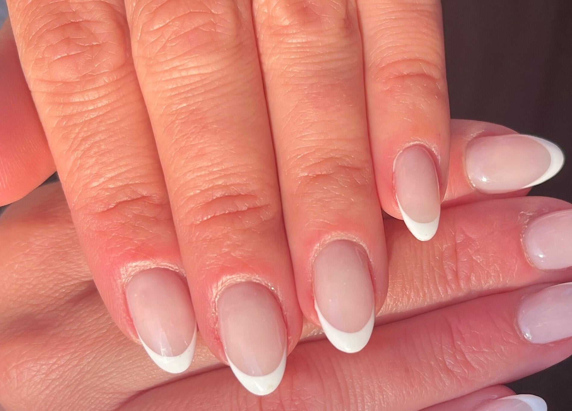 Beautiful French manicure at Be Beautiful By Sam x, Wolverhampton, England, GB showcasing elegant nail art.
