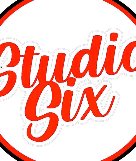 Bold Studio Six logo in red and white, highlighting beauty services in Wurtulla, Queensland, AU.