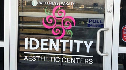Entrance of KATY, TX - Identity Aesthetics with logo in Katy, Texas, US, welcoming visitors.