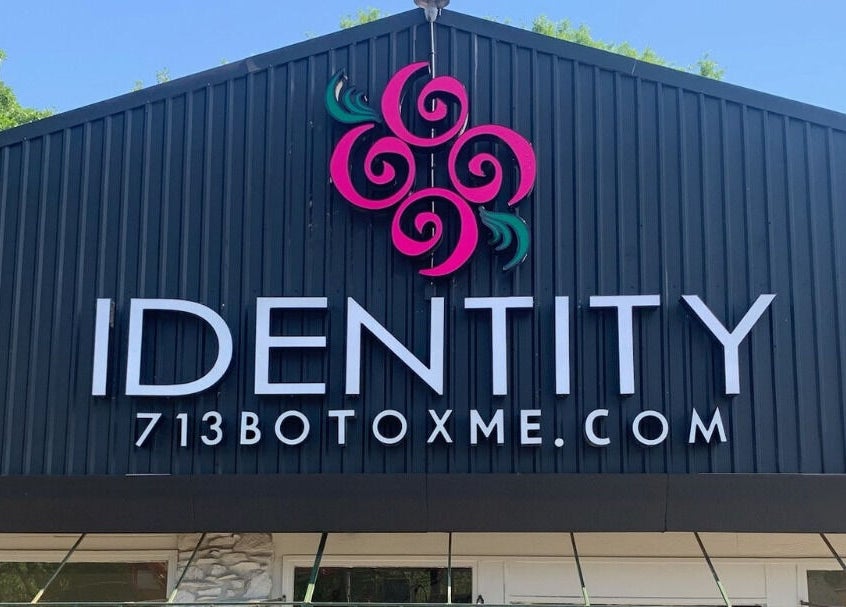 CONROE, TX - Identity Aesthetics exterior signage in Conroe, Texas, US.