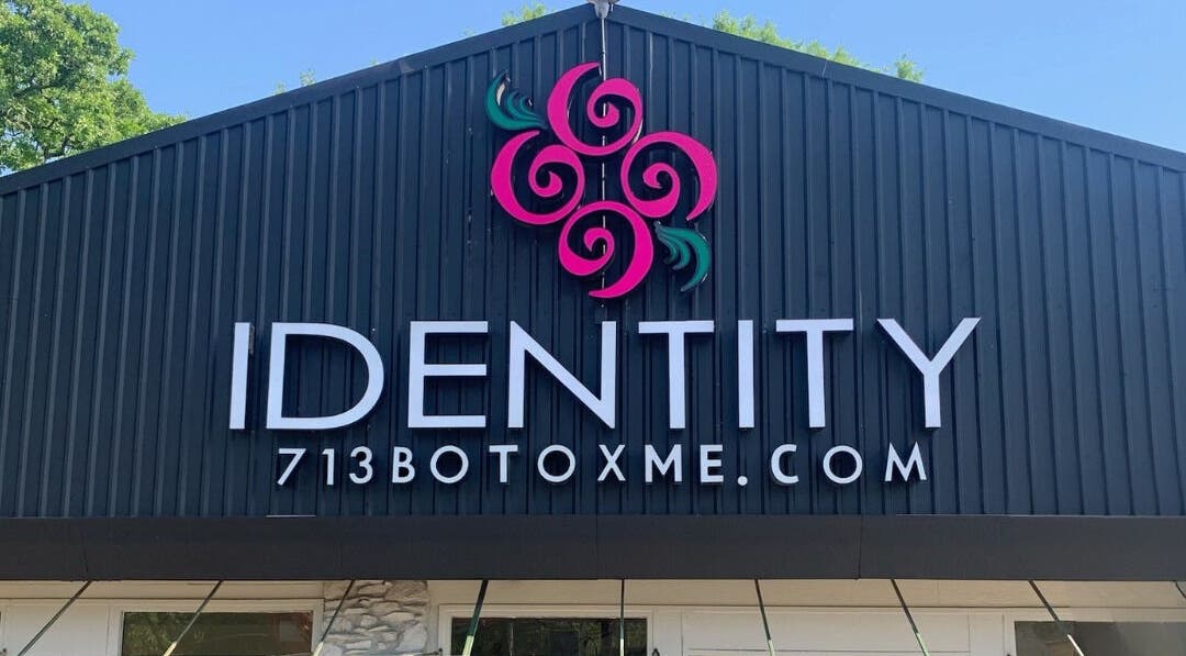 CONROE, TX - Identity Aesthetics exterior signage in Conroe, Texas, US.