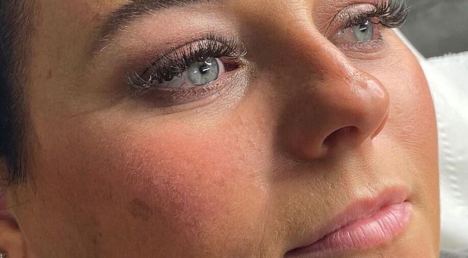 Close-up of a woman's detailed face highlighting beauty at Natural+ in Hapton, England, GB.