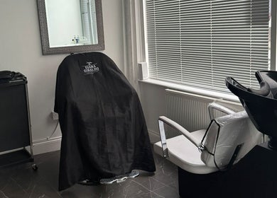 Hair salon station at Diana Giraldo in London, England, GB with sleek decor and equipment.