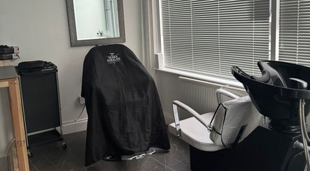 Hair salon station at Diana Giraldo in London, England, GB with sleek decor and equipment.