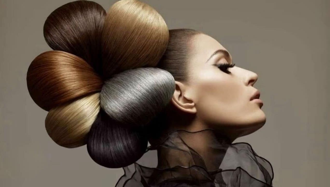 Stunning multi-color hair style at Total Eclipse Hair and Beauty in Litherland, England, GB.