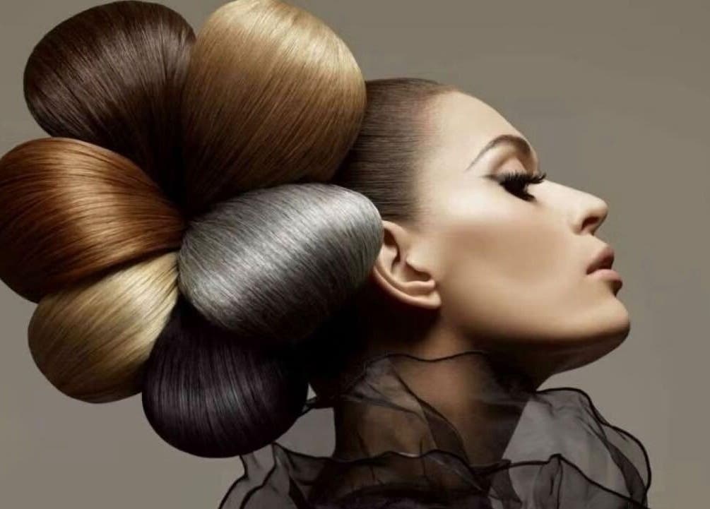 Stunning multi-color hair style at Total Eclipse Hair and Beauty in Litherland, England, GB.