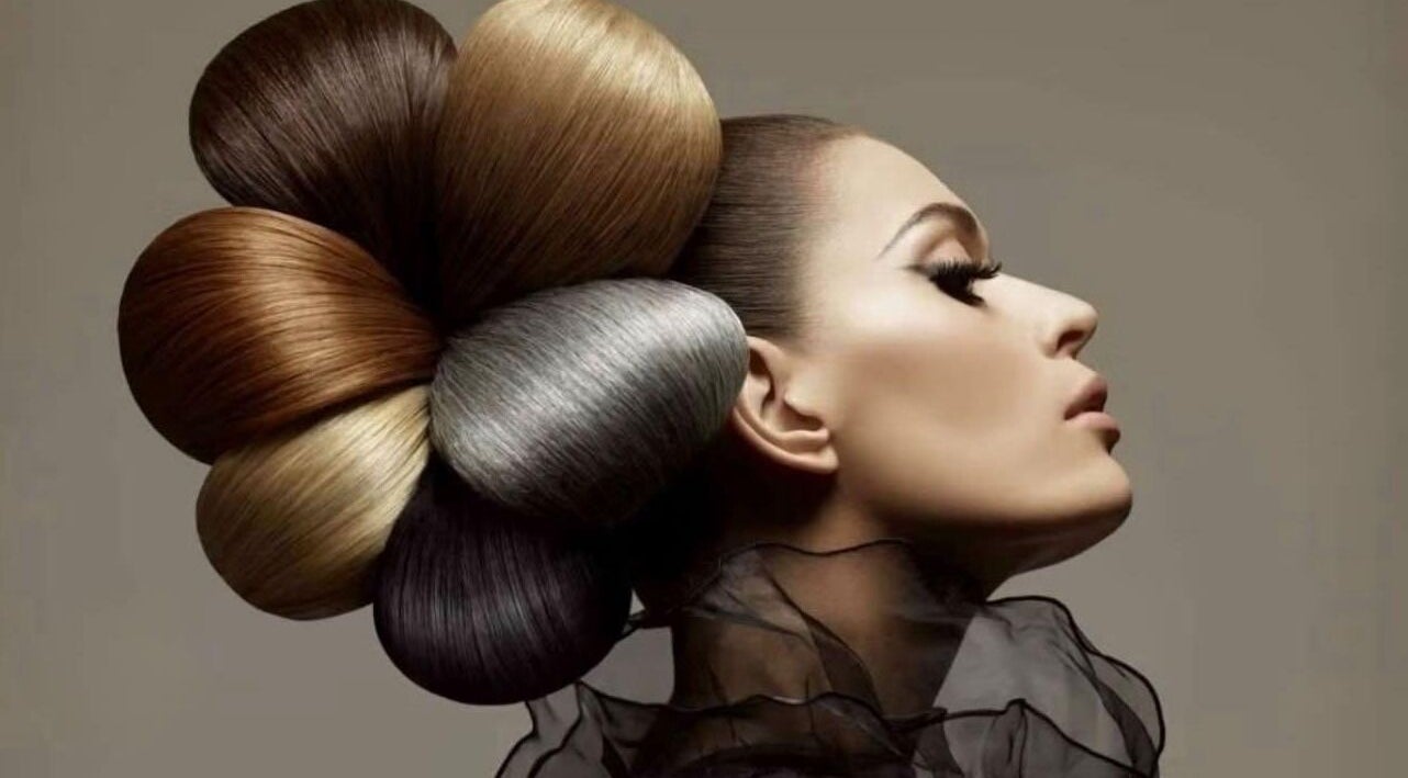 Stunning multi-color hair style at Total Eclipse Hair and Beauty in Litherland, England, GB.