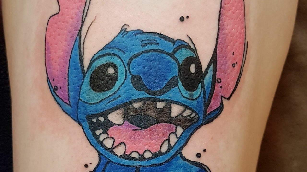 Lilo and stitch tattoo from today! Watercolour background in the next  session! #liloandstitchtattoo #stitchtattoo #scrumptattoo #disneyta... |  Instagram