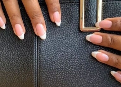 Elegant French manicure at Phenomenail by Pearl, Hillcrest, Kwazulu-natal, ZA, showcasing modern nail art.