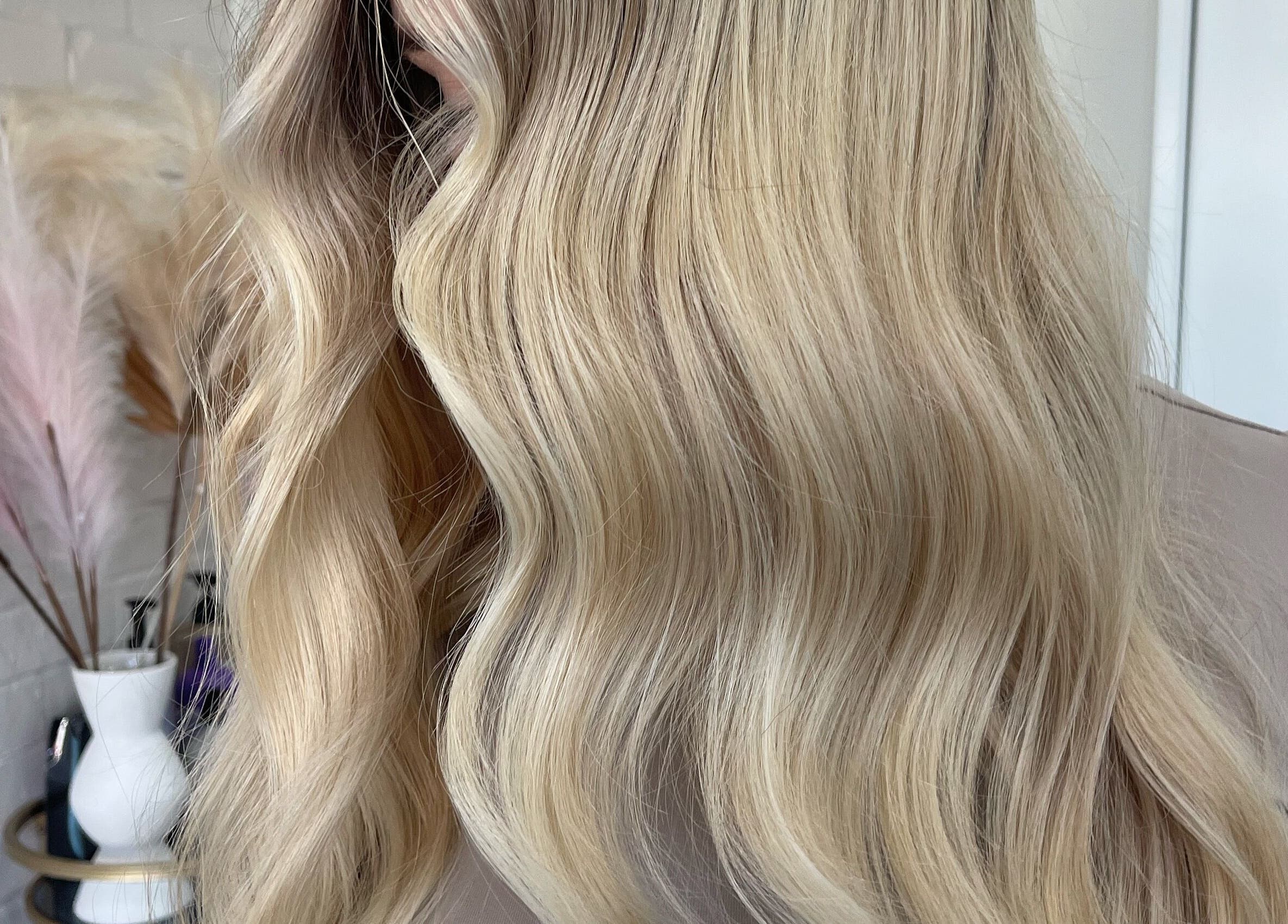 Blonde waves styled at Colour Haus by TJ in Wilton, New South Wales, AU.
