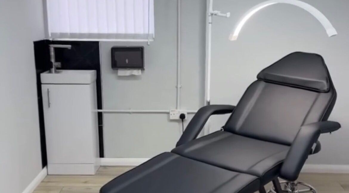 Modern treatment chair at Mollies Beauty Hut - BeautyBae, Garsington, England, GB, enhancing spa experience.