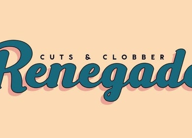 Signage of Renegade: Cuts and Clobber, located in Douglas, Douglas, IM.