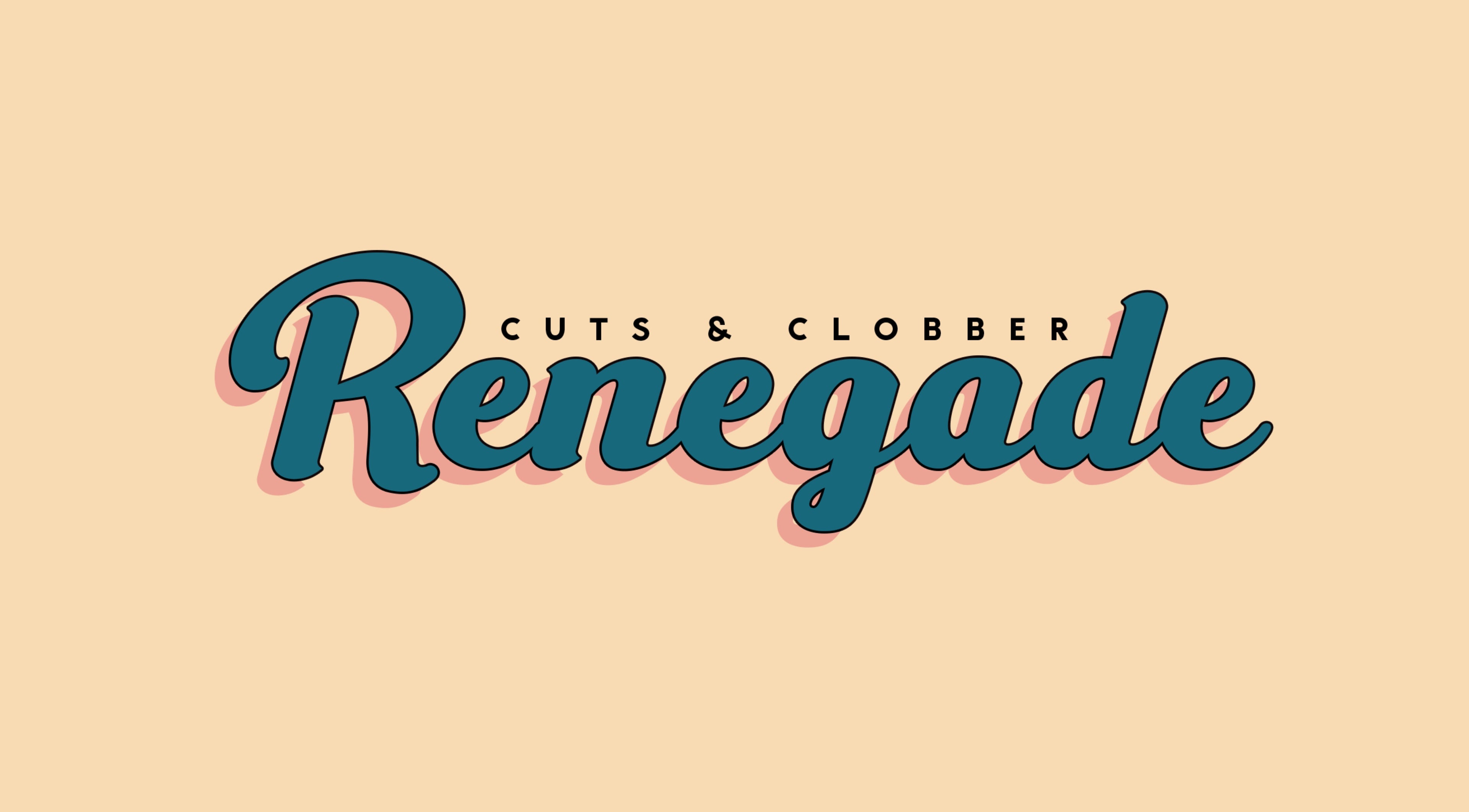 Renegade: Cuts and Clobber logo highlighting beauty services in Douglas, Douglas, IM.