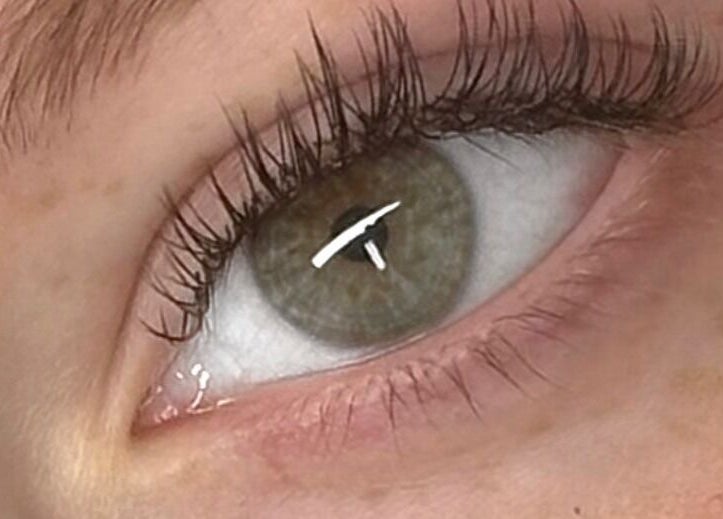 Close-up of enhanced eye lashes at CLS Lash and Brows, Miranda, New South Wales, AU.