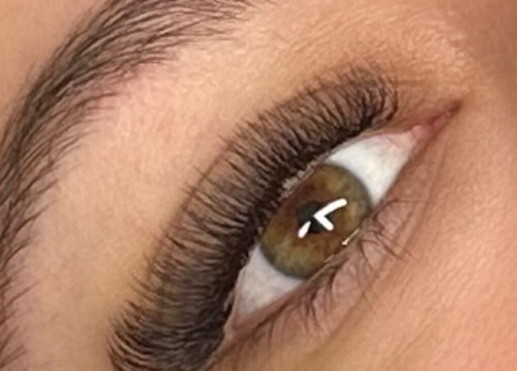 Close-up of expertly done lashes at CLS Lash and Brows, Miranda, New South Wales, AU.