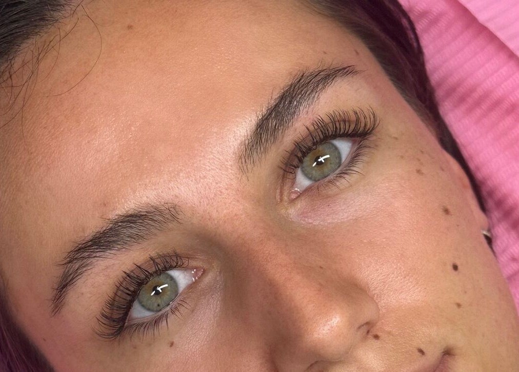 Close-up of styled lashes at CLS Lash and Brows, Miranda, New South Wales, AU.