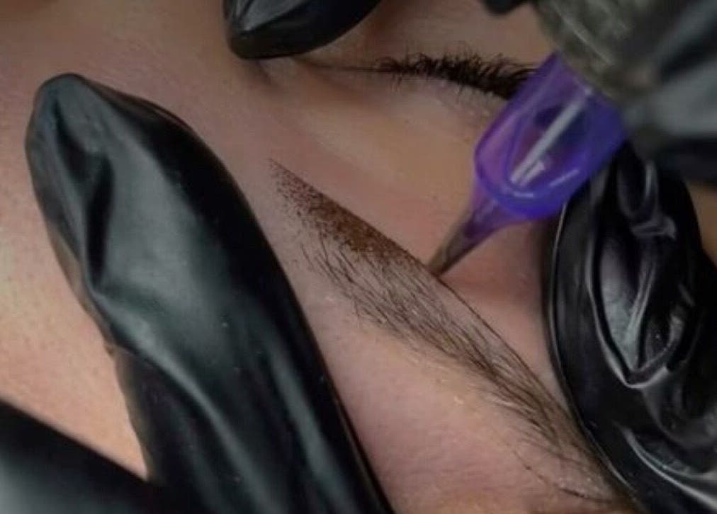 Eyebrow microblading at Francieli Fabri PMU in Woking, England, GB.