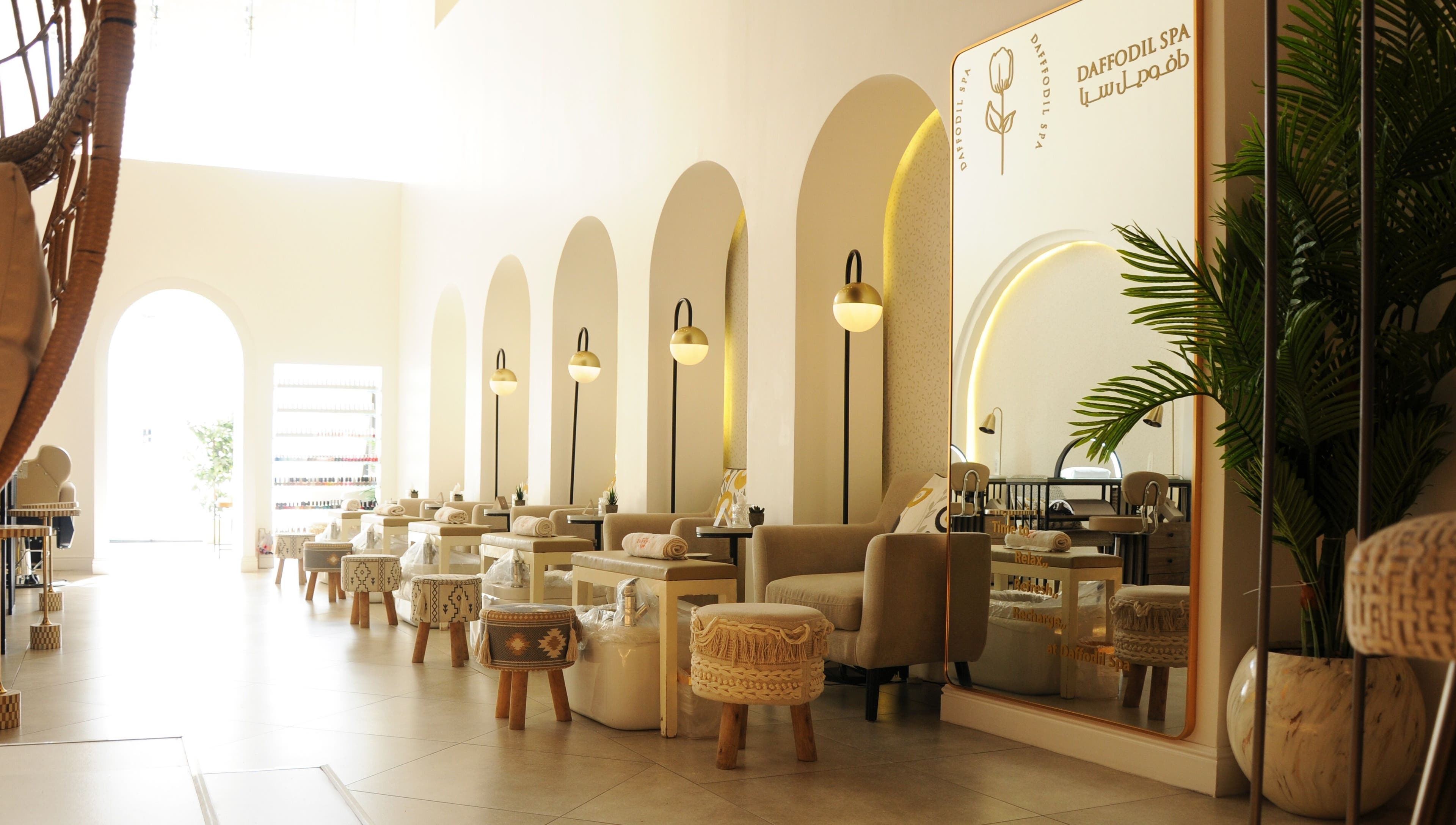 Luxurious interior of Daffodil SPA | دافوديل سبا in الرياض, منطقة الرياض, SA featuring chic decor and plush seating.