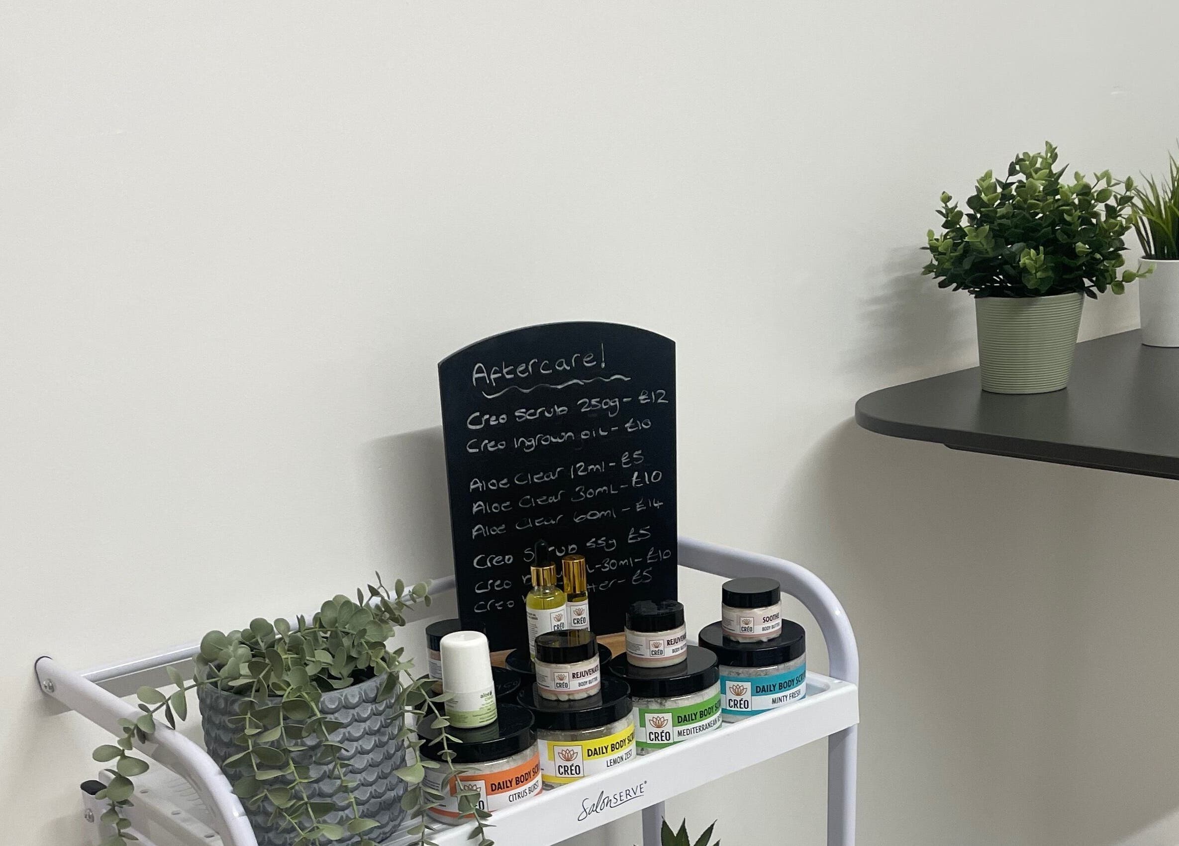 Aftercare products at Wax with Hazel - Intimate Wax Specialist, Wellingborough, England, GB.