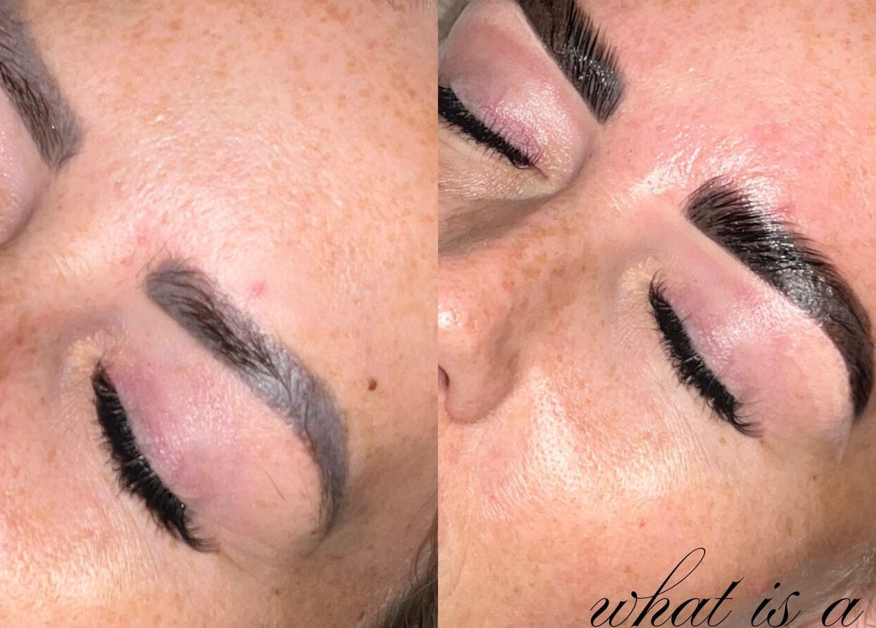 Before and after eyebrow transformation at Beauty By Beth, NE9, NE10, NE8, GB.
