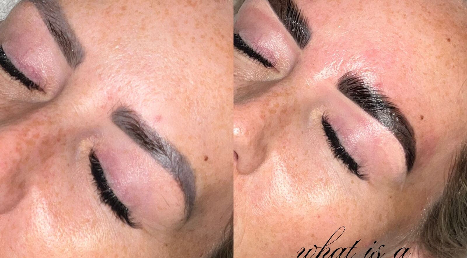Before and after eyebrow transformation at Beauty By Beth, NE9, NE10, NE8, GB.