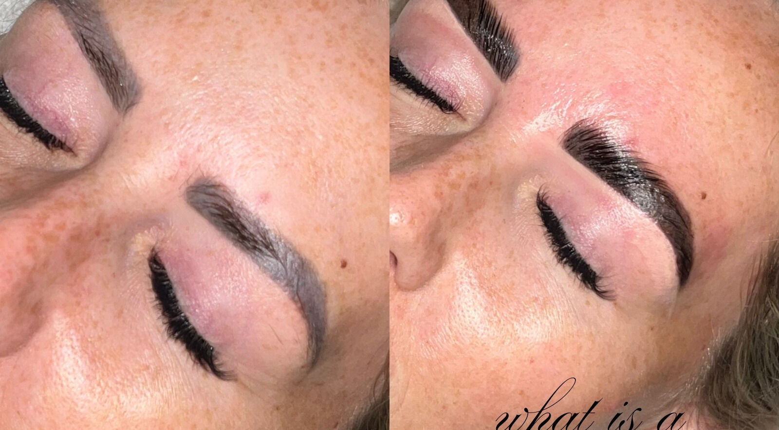 Before and after eyebrow transformation at Beauty By Beth, NE9, NE10, NE8, GB.