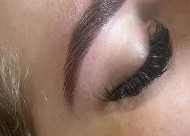 Close-up of perfectly sculpted lashes at By Olivia Jo, Ashton-under-Lyne, England, GB.