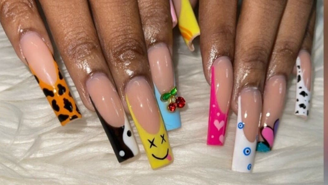 Colorful nail designs at TheNailBar, Demerara-Mahaica, Demerara-Mahaica, GY. Unique and vibrant patterns.