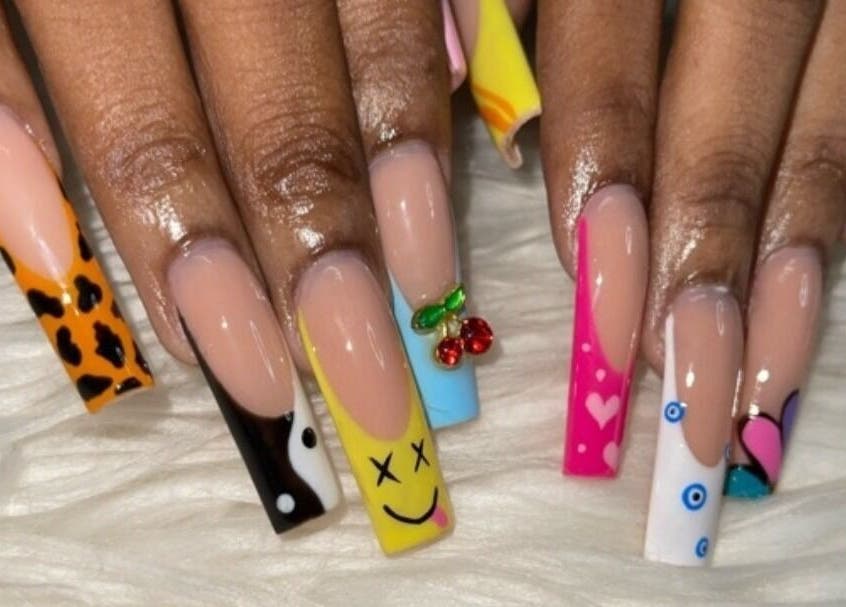 Colorful nail designs at TheNailBar, Demerara-Mahaica, Demerara-Mahaica, GY. Unique and vibrant patterns.