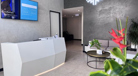 Modern reception at Chill Wellness, Auckland, NZ featuring sleek design and relaxing atmosphere.