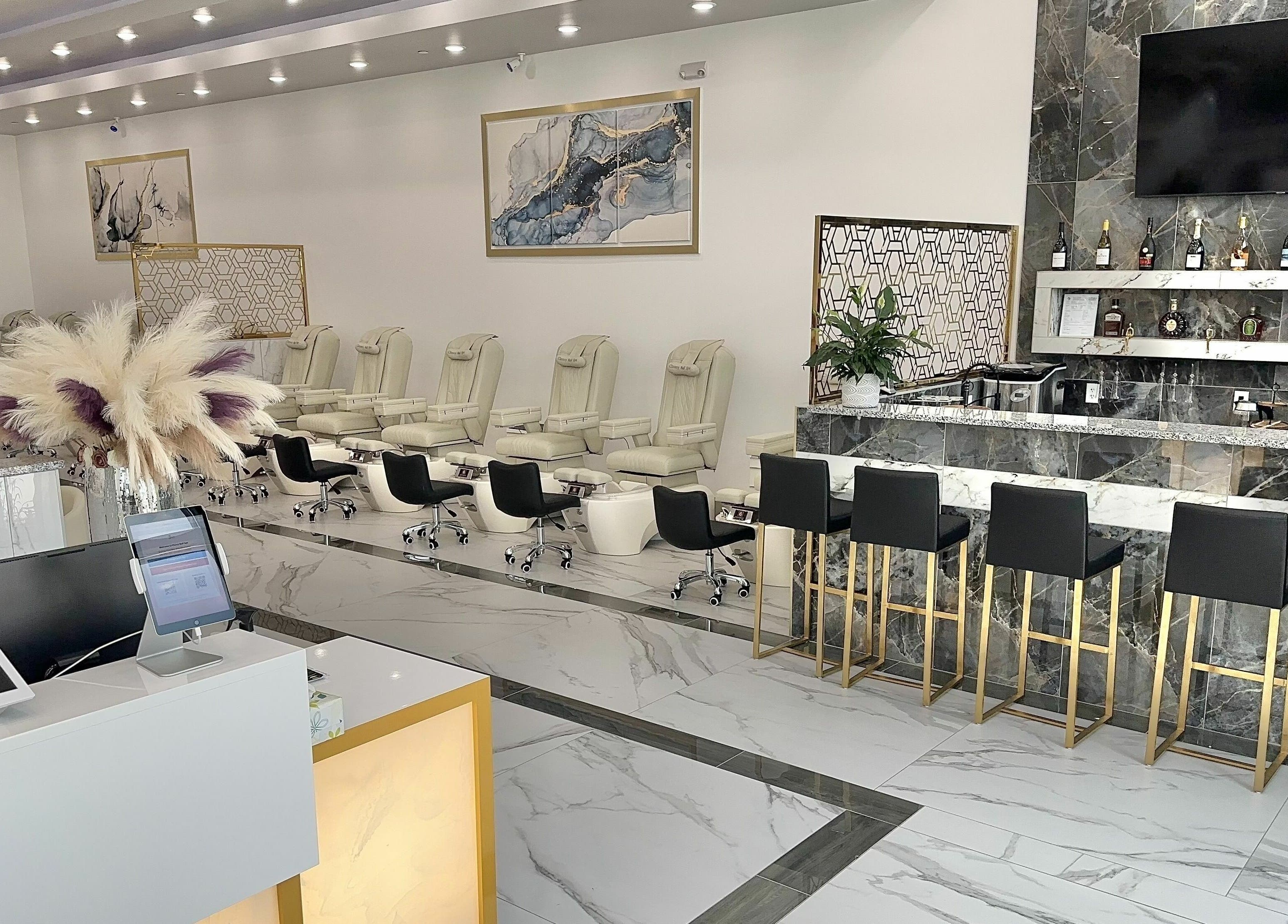 Classy Nail Spa Urbandale showcases elegant seating and modern design in Urbandale, Iowa, US.