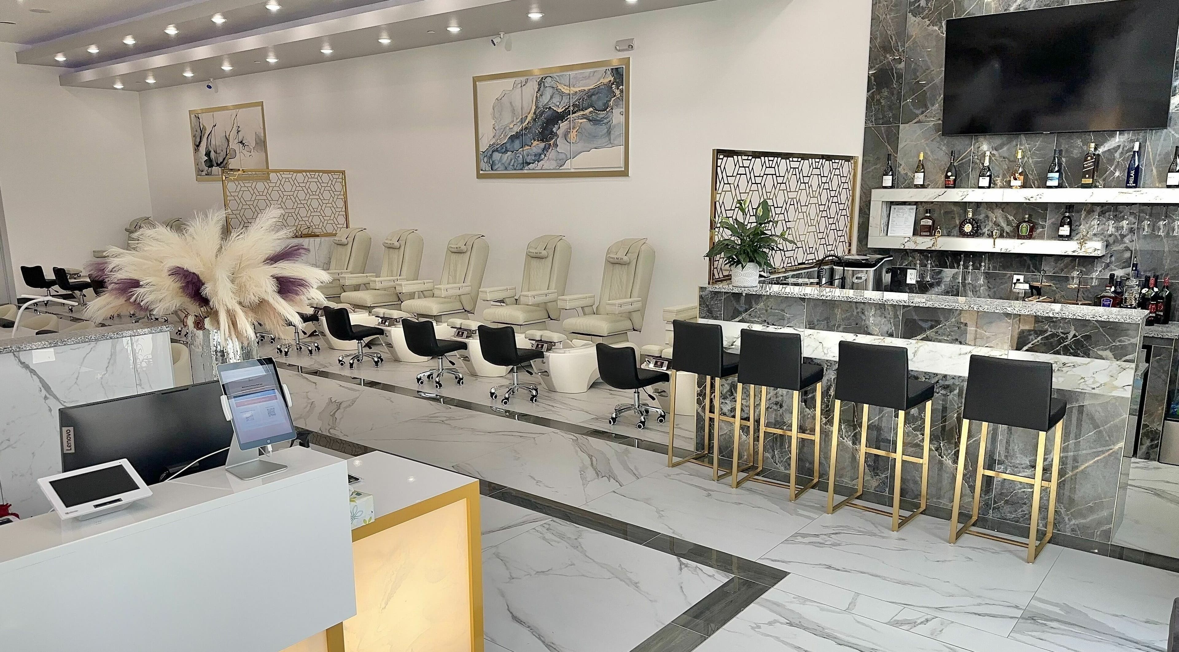 Classy Nail Spa Urbandale showcases elegant seating and modern design in Urbandale, Iowa, US.