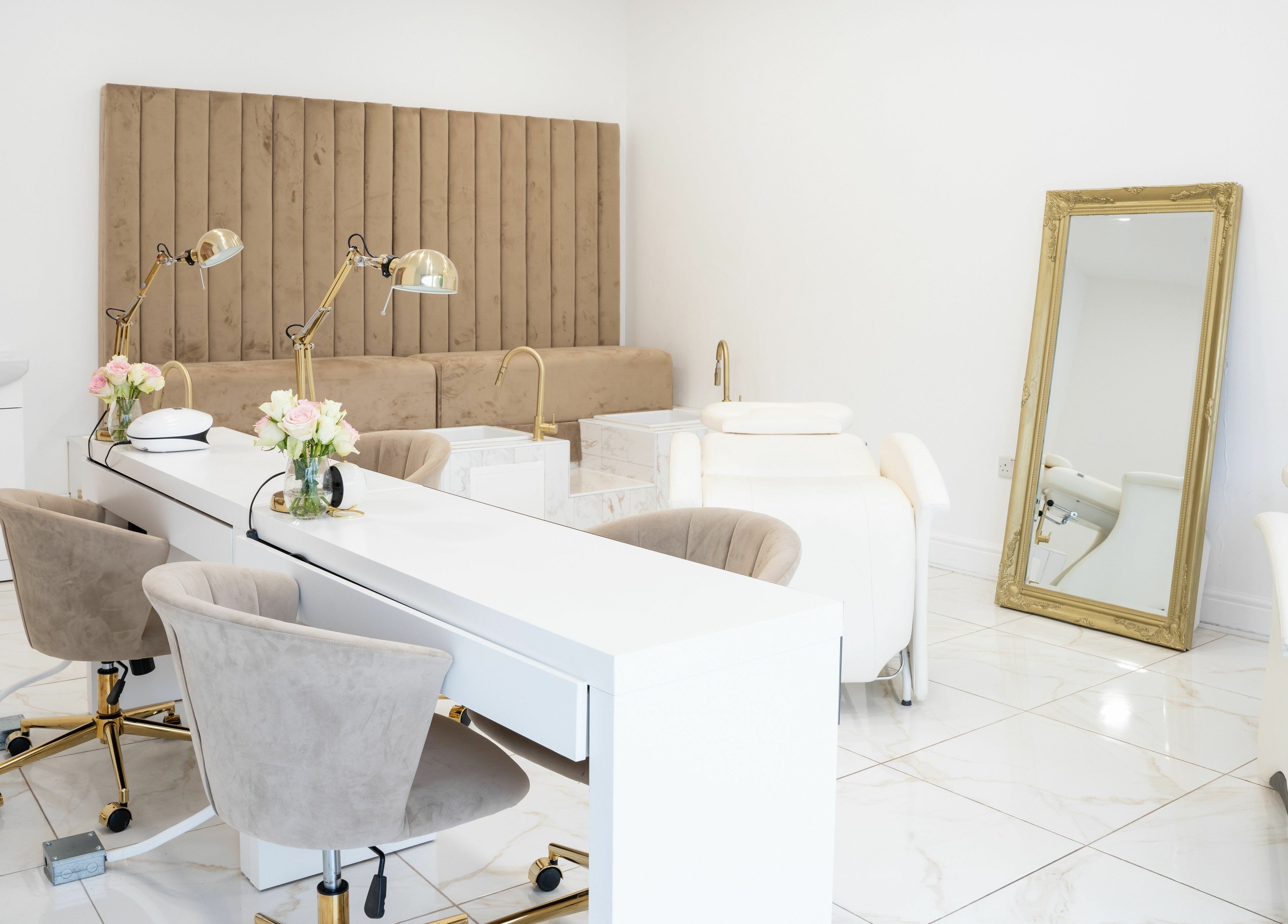 Chic interior of Lashes by Nadia, Chessington, England, GB, featuring stylish furnishings and a serene atmosphere.
