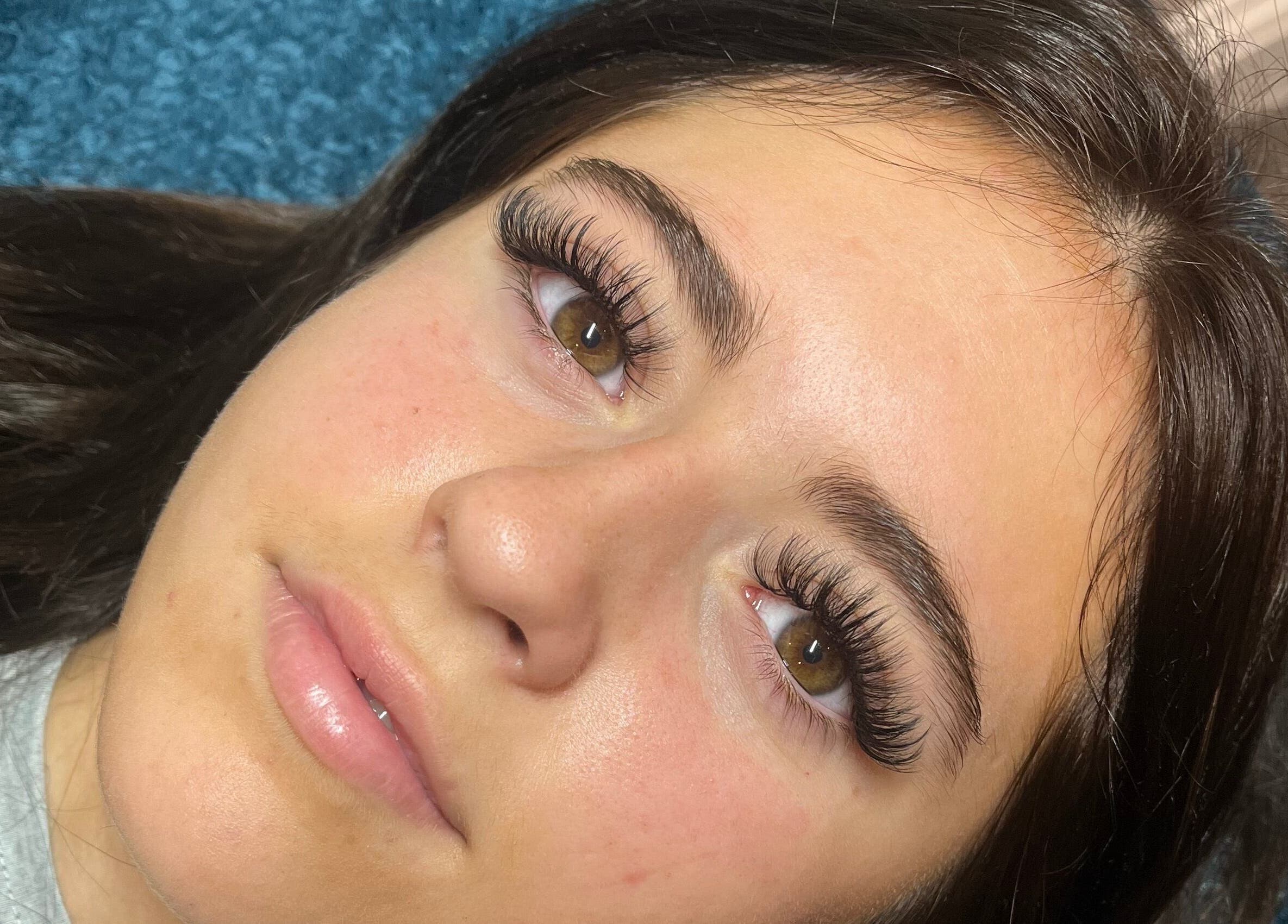 Client with elegant eyelash extensions at Lashes By Ashleigh, Dartford, England, GB.