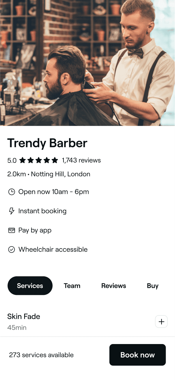 Branche Barber Marketplace Fresha