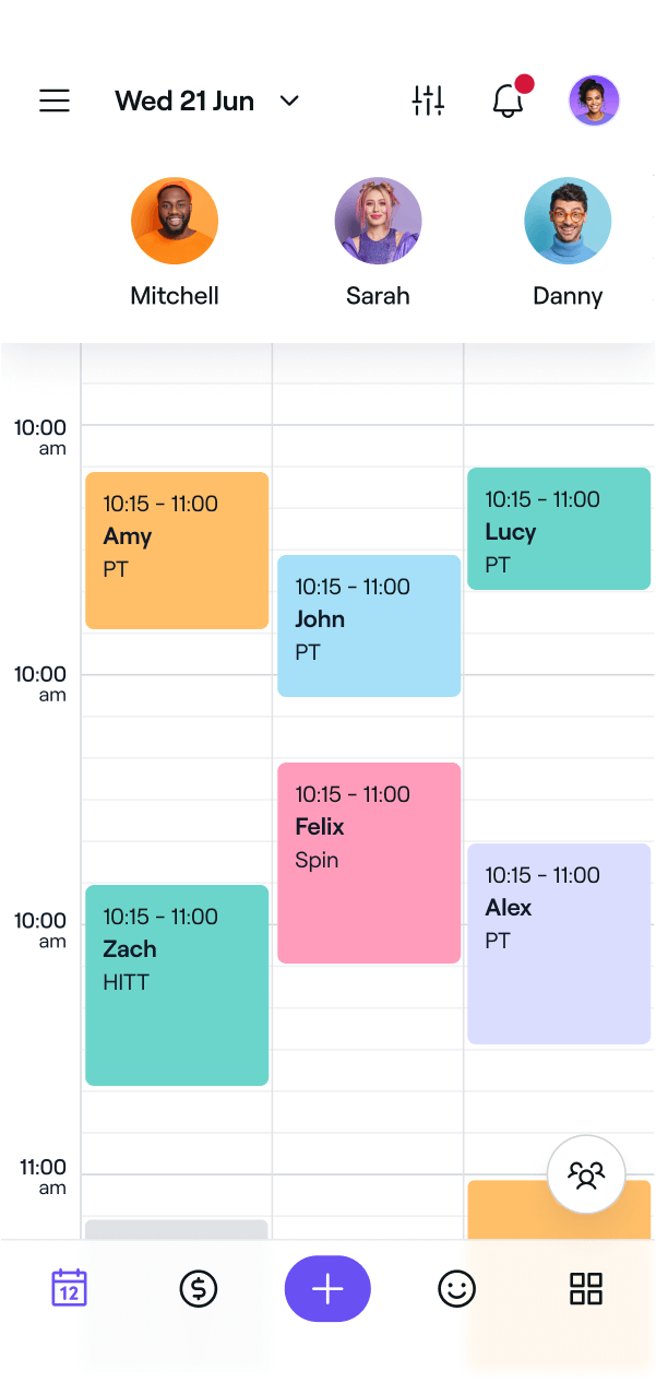 Industry Fitness Recovery Calendar Fresha
