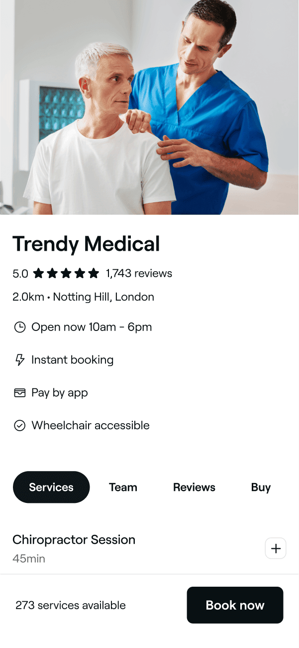 Branche Gesundheitspraxis Marketplace Fresha