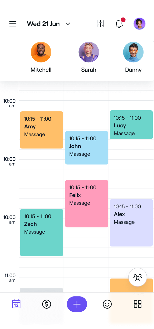 Industry Spa Calendar Fresha