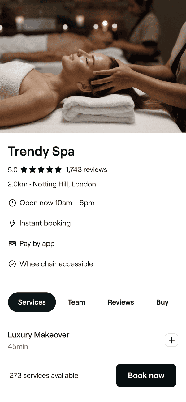 Branche Spa Marketplace Fresha