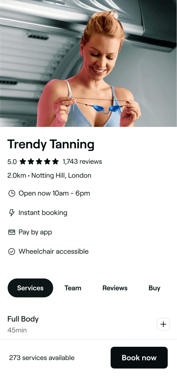 Industry Tanning Marketplace Fresha