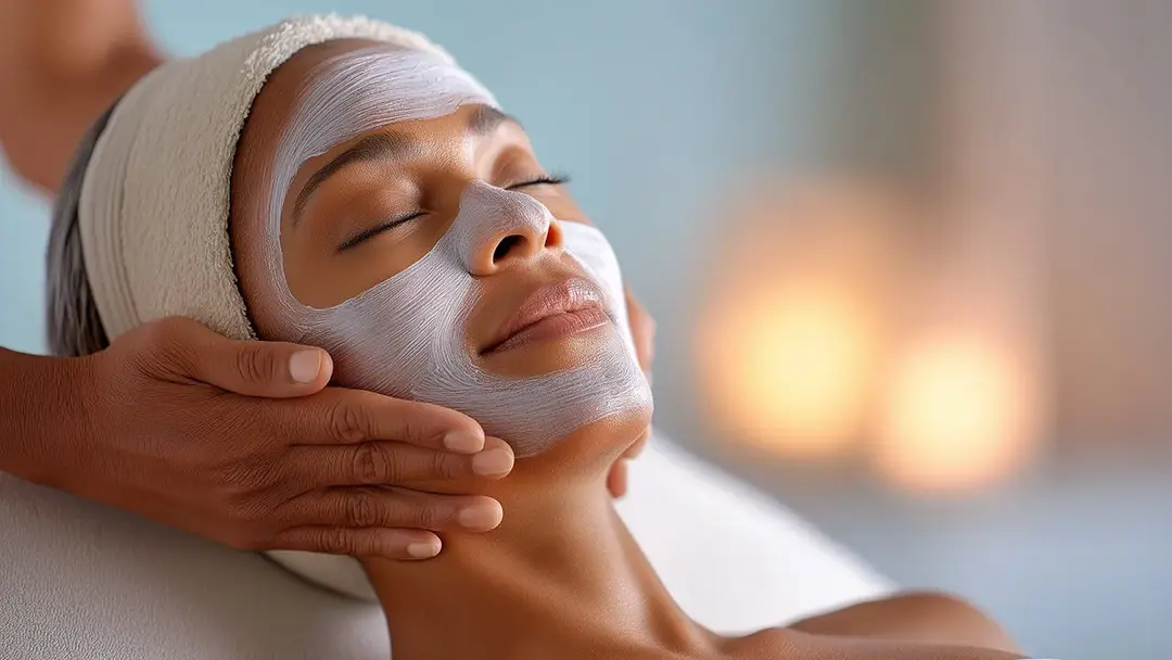 Een serene spabehandelingsruimte met zachte verlichting, massagetafel en wellnessapparatuur