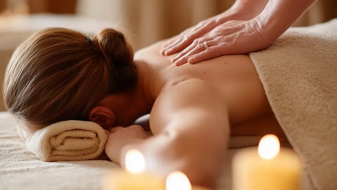 Een prachtig ontworpen spa-servicemenu weergegeven op elegant briefpapier met behandelingsopties